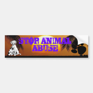 STOP ANIMAL ABUSE bumber sticker