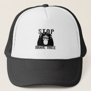 Stop Animal Abuse - Chimpanzee Trucker Hat