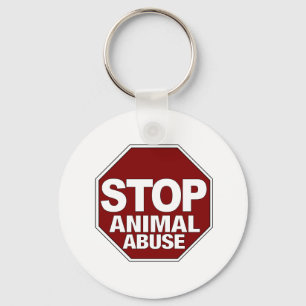 Stop Animal Abuse Key Ring