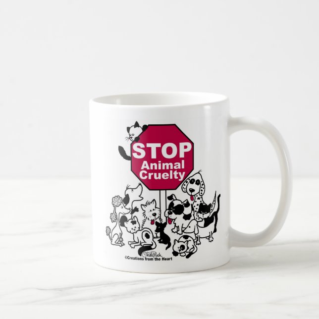 Stop Animal Cruelty Coffee Mug (Right)