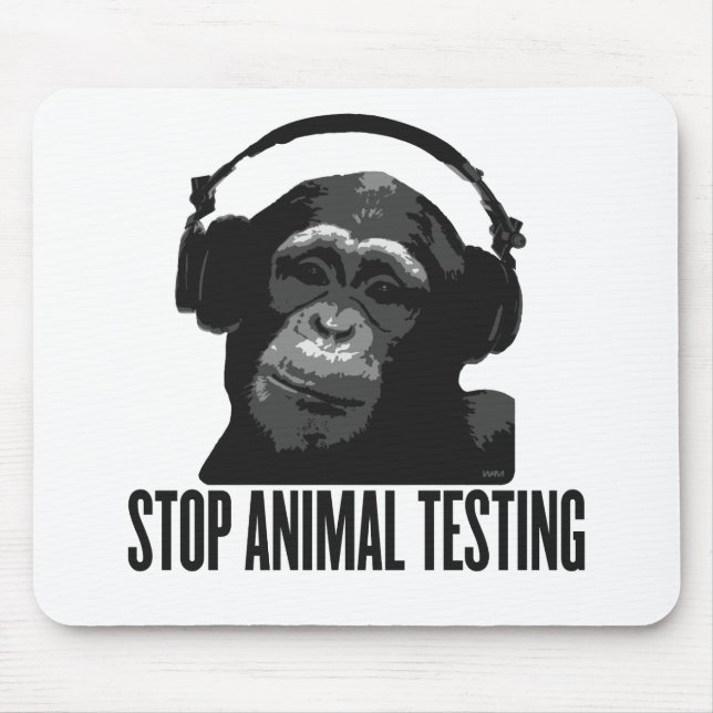 stop animal testing mouse pad (Front)