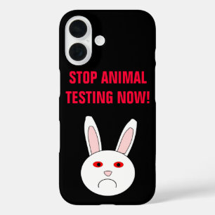 Stop Animal Testing Now iPhone 16 Case