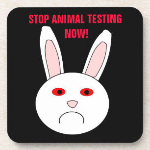 Stop Animal Testing Now Cork Coaster