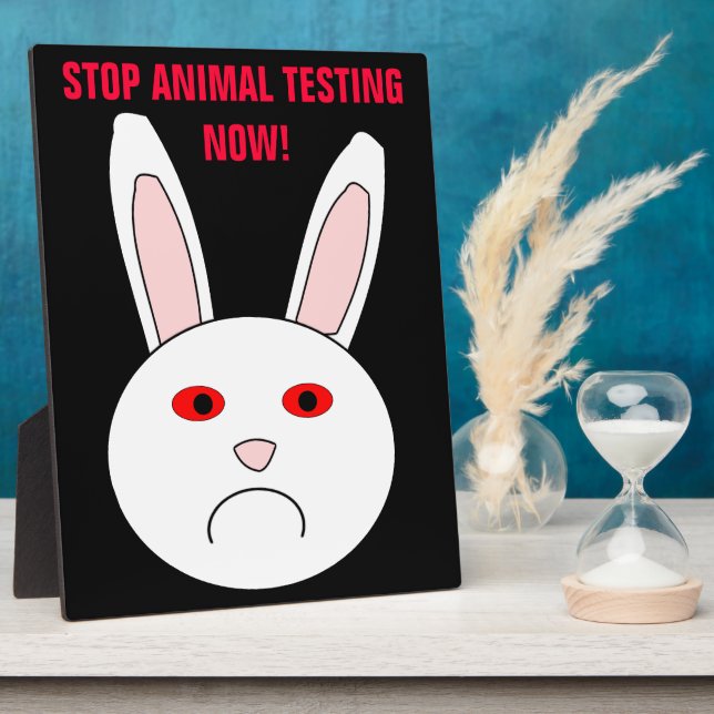 Stop Animal Testing Now Plaque (Side)