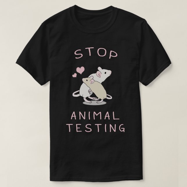 Stop Animal Testing T-Shirt (Design Front)