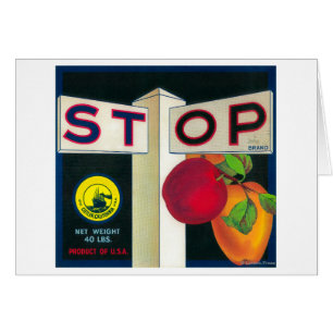 Stop Apple Crate LabelCutler, CA