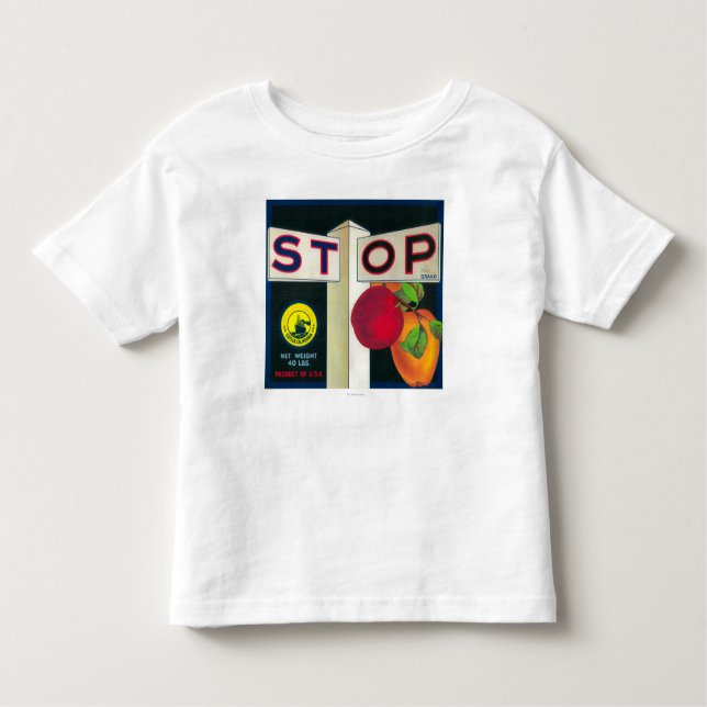 Stop Apple Crate LabelCutler, CA Toddler T-Shirt (Front)