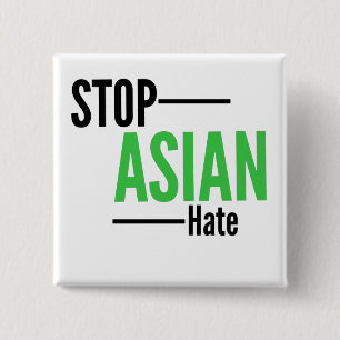 Stop Asian Hate 15 Cm Square Badge