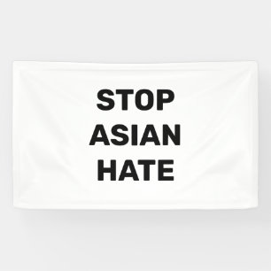 Stop Asian Hate black and white Banner