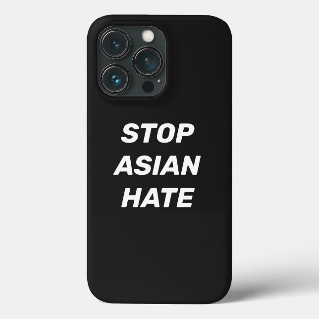 Stop Asian Hate, black white Case-Mate iPhone Case (Back)