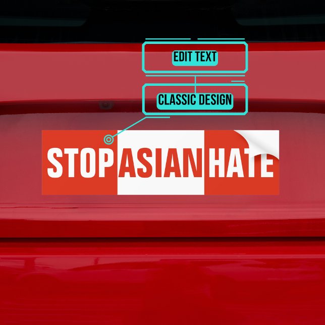 Stop Asian Hate Bumper Sticker (Please enjoy our design and see the others in the collection.)
