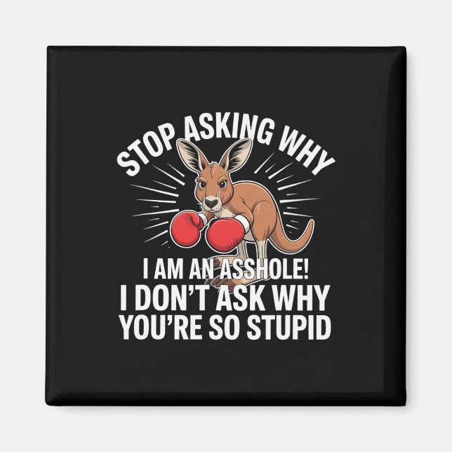 Stop Asking Why I Am An Hole  Magnet (Front)