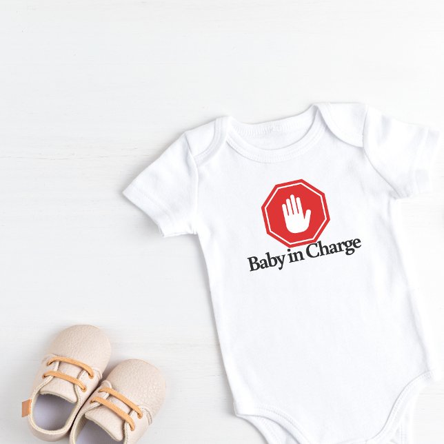 Stop: Baby In Charge Baby Bodysuit (Stop: Baby In Charge Baby Bodysuit)