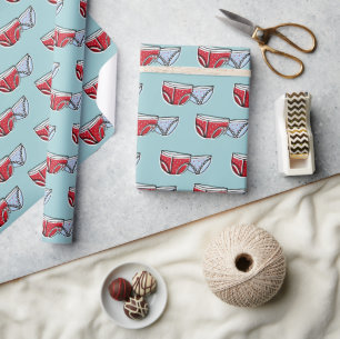 Stop Believing In Santa Underwear Wrapping Paper