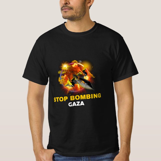 Stop Bombing Gaza Gaza Genocide T-Shirt (Front)
