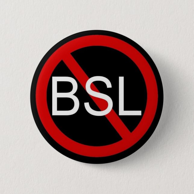 STOP BSL 6 CM ROUND BADGE (Front)