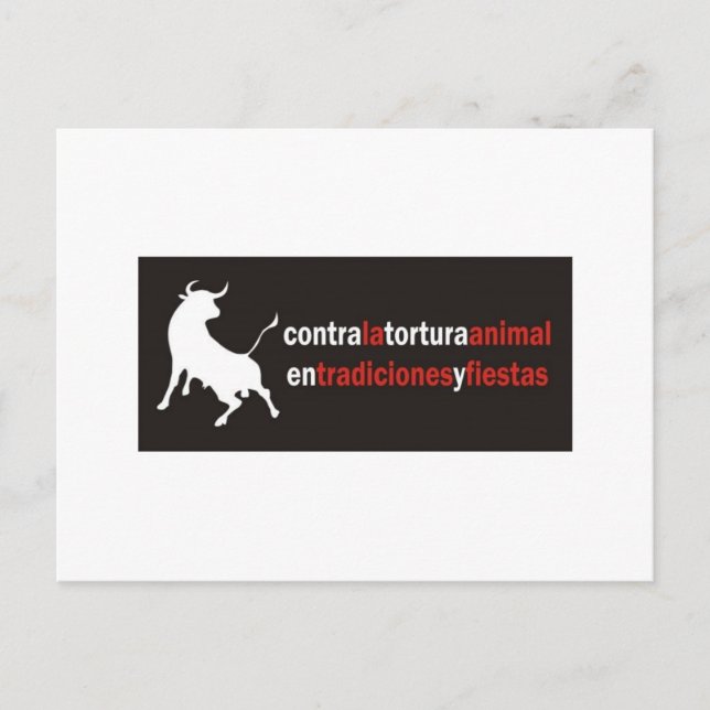 Stop Bull Fighting! Postcard (Front)