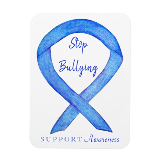 Stop Bullying Awareness Ribbon Customised Magnets (Vertical)