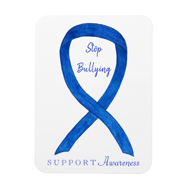 Stop Bullying Awareness Ribbon Customised Magnets (Vertical)