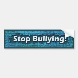 Stop Bullying Blue Brick Bumper Sticker