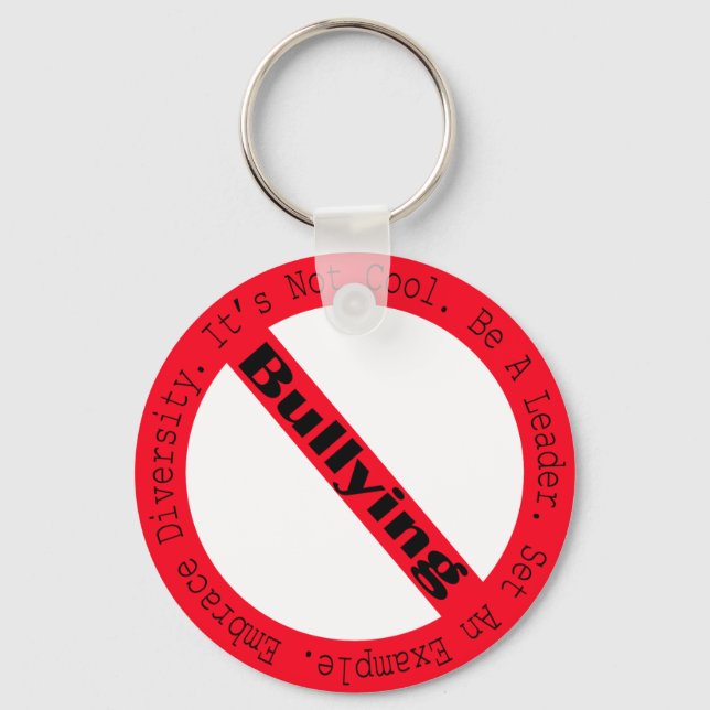 Stop Bullying-Logo by Shirley Taylor Key Ring (Front)