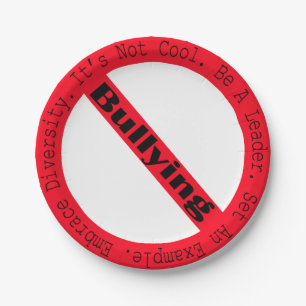 Stop Bullying-Logo by Shirley Taylor Paper Plate