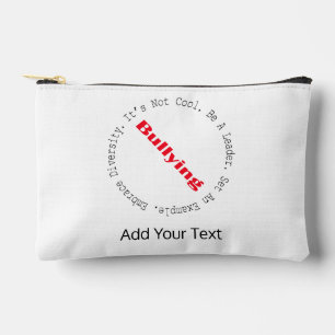Stop Bullying-Outline by Shirley Taylor Accessory Pouch
