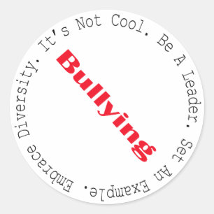 Stop Bullying-Outline by Shirley Taylor Classic Round Sticker