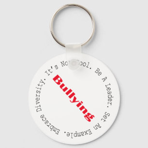 Stop Bullying-Outline by Shirley Taylor Key Ring