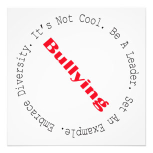 Stop Bullying-Outline by Shirley Taylor Photo Print