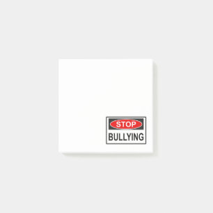 Stop Bullying Sign red Post-it Notes