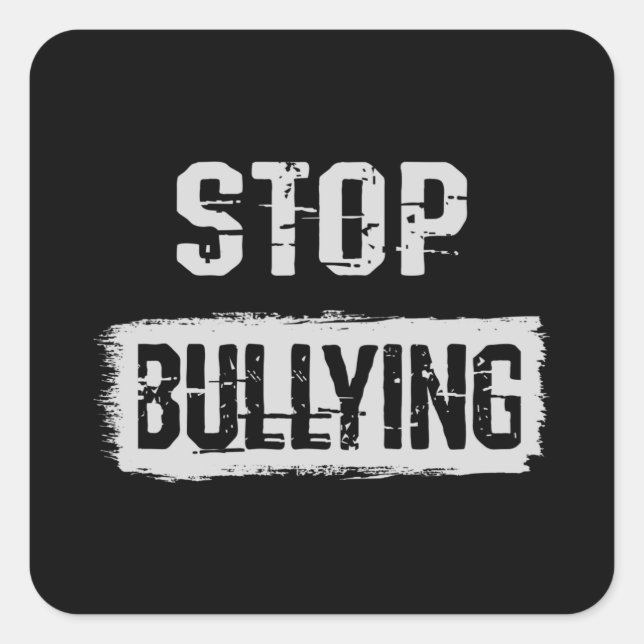 Stop Bullying Square Sticker (Front)