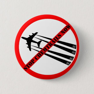 STOP CHEMTRAILS 6 CM ROUND BADGE