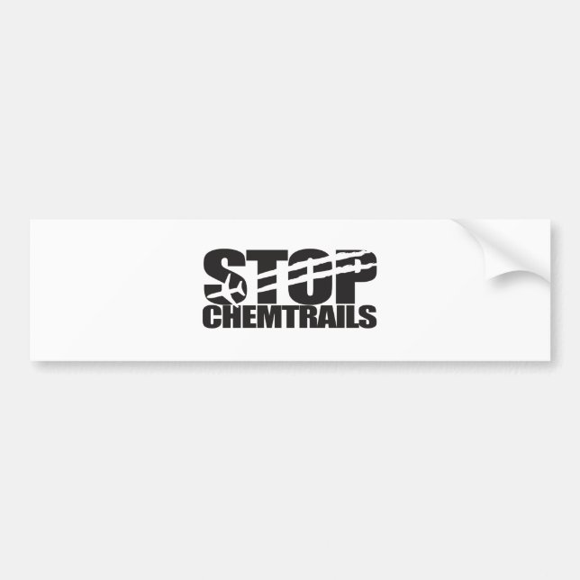 Stop Chemtrails Bumper Sticker (Front)