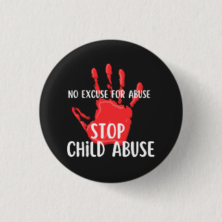 Stop Child Abuse 3 Cm Round Badge