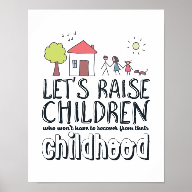 Stop Child Abuse Awareness Hope and Love Campaign Poster (Front)