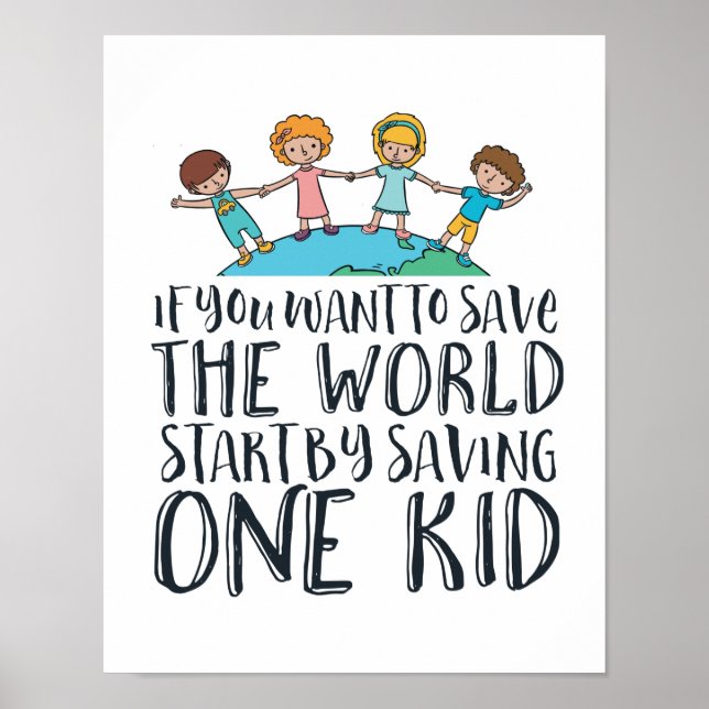 Stop Child Abuse Awareness Hope and Love Campaign Poster (Front)