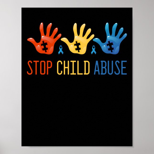 Stop Child Abuse Child Abuse Prevention Awareness Poster (Front)