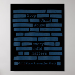 Stop Child Prevention Month Every Child Redact Poster