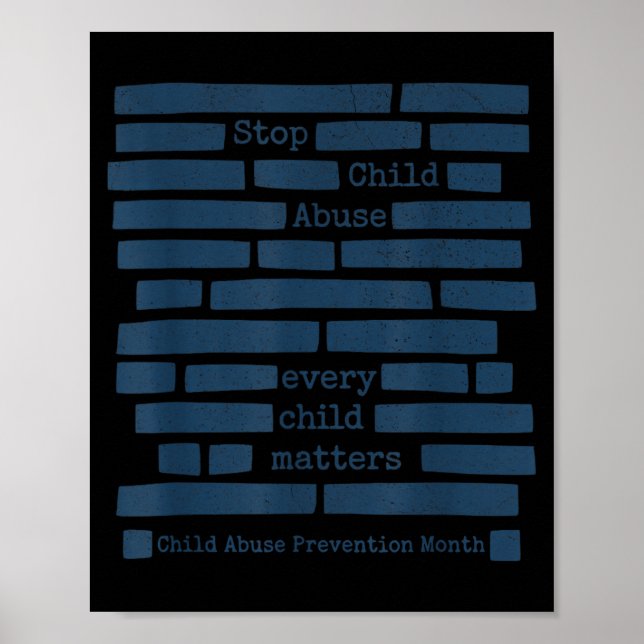 Stop Child Prevention Month Every Child Redact Poster (Front)