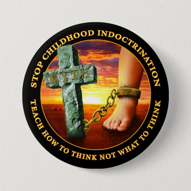 Stop Childhood Indoctrination 7.5 Cm Round Badge (Front)