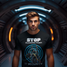 Stop Clicking That! IT Security Funny T-Shirt
