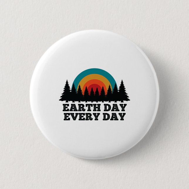 Stop Climate Change Save The Planet Earth Day  6 Cm Round Badge (Front)