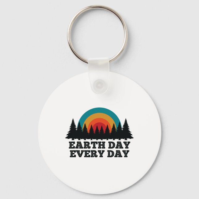 Stop Climate Change Save The Planet Earth Day  Key Ring (Front)