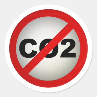 Stop CO2 Classic Round Sticker