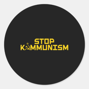 Stop Commie-la Harris Kamala Communism Trump Suppo Classic Round Sticker