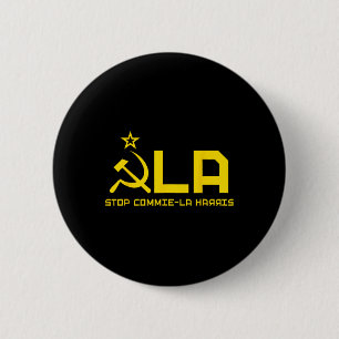 Stop Commie-la Harris - Kommie Kamala Harris 6 Cm Round Badge