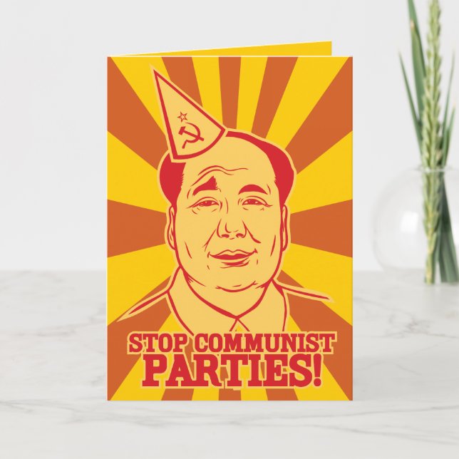 Stop Communist Parties Chairman Mao Card (Front)