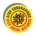 Stop Corona Virus Covid 19 logo Social Distancing
