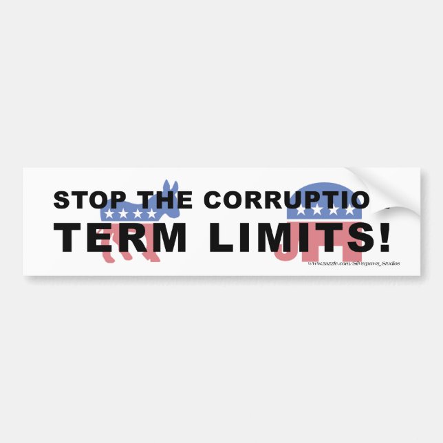 Stop Corruption, Term Limits - Bumper Sticker (Front)